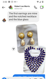 VTG Robert Lee Morris Blue Glass Bead Bib Necklace