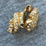 Vintage Christian Dior Earrings Crystal Rhinestone