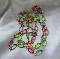 Multi-colored Pastel Crystal Necklace