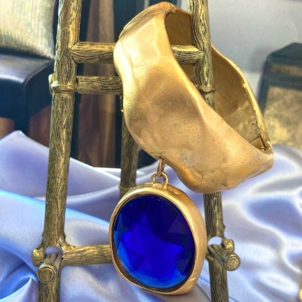 Robert Lee Morris  blue faceted Glass Crystal bracelet