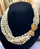 Vtg CAROLEE Pearl Multi-strand Necklace Choker
