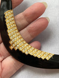 Vintage Park Lane Black Enamel Crystal Necklace Earring Set