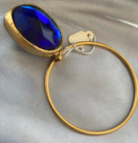 VTG Robert Lee Morris Blue Glass faceted Crystal Bracelet