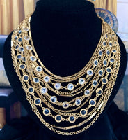 Vintage Kramer Austrian Crystal Multi-strand Necklace