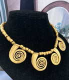 Vintage Tribal Swirl Necklace Choker