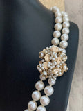 Vintage Multi-strand Pearl Cluster Necklace
