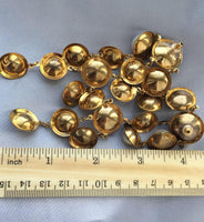 VTG Pearl Waterfall Earrings Pierced Cabochon Gold tone Chandelier