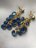 Bellagio blue crystal earrings