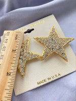 Star Earrings Clip on