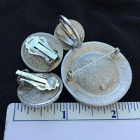 Sarah Coventry Set Royal Velvet Brooch Earrings Ring full Set designer RARE!