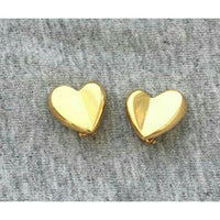 Donna Karan Earrings DKCo Mini Heart Clip On polished goldtone