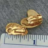 Donna Karan Earrings DKCo Mini Heart Clip On polished goldtone