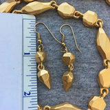 Anne Klein Necklace Earrings Set geometric links stations
