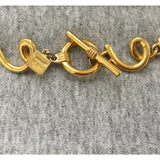 VTG Anne Klein Gemstone Chunky Necklace Designer Gold tone