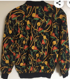 Vintage 1990s Bomber Silk Jacket Whittail & Shon