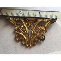 Ornate Antique Victorian Sash Brooch Pin C Clasp art nouveau gold tone Rare