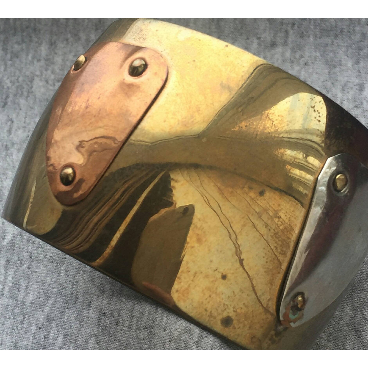 Geometric copper Cuff Bracelet wide big oversized huge Chunky Bangle DESIGNER Bold Runway statement shops large 8