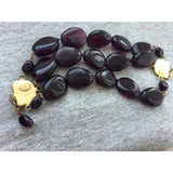 Wow! Dayne Duvall Purple Stone Wide Thick Bracelet chunky gold tone multi strand Couture Designer statement Runway gemstone vintage Rare