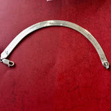 VTG Sterling Silver Bracelet Herringbone signed Italy 925 diamond cut textured