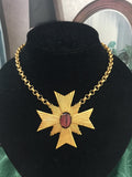 VTG Miriam Haskell Maltese cross choker Necklace  