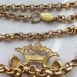 VTG Miriam Haskell/ Mamselle Royal Coat Of Arms shield Necklace  