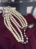 VTG Richelieu Pearl Necklace Crystal Choker