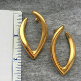 Unique chunky Upside down Wishbone Earrings dangle pierced gold tone mod retro vintage  long statement hoop style earrings sexy jewelry