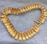 Choker modernist gold tone Necklace VTG