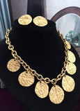 Designer Couture Monet Roman Coin charms Necklace Set