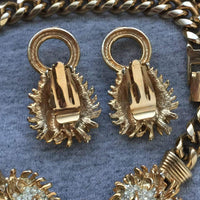 Vtg Signed Craft Double Lion Door Knocker Necklace set