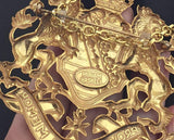 VTG  Miriam Haskell British Royal Shield Necklace