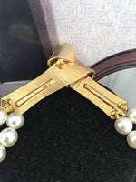 Stunning Vtg Pearl Crystal Necklace