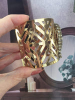 Vtg Flapper Art Deco Cuff Bracelet