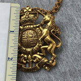 VTG Accessocraft N.Y.C. British Royal Shield Necklace  