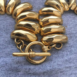 Choker modernist gold tone Necklace VTG