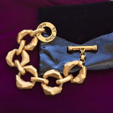 Vtg St John Chunky Link Bracelet '80s Gold plated