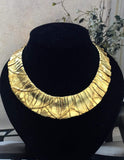 Designer Les Bernard Cleopatra Style Choker Necklace Collar Chunky 80s 