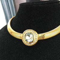 Crown Trifari Crystal choker Necklace