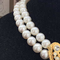 CHIC VTG SIGNED CRAFT PAISLEY PEARL CHOKER NECKLACE