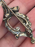 Antique Style Zentall Skeleton Key Brooch Necklace