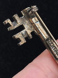 Antique Style Zentall Skeleton Key Brooch Necklace