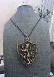 Vintage Royal Shield Griffin Lion Choker Necklace