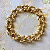 VTG Cable Link 80s Choker Necklace Rhinestone Detail