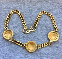 Anne Klein 3 Lion Head Necklace