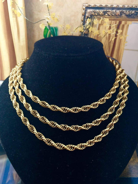 Monet vintage long rope chain