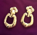 Etruscan Avon Jose Barrera Door knocker Earrings