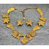 Spectacular! Couture Designer Mosell Art Nouveau Necklace Earrings Set Aurora Borealis