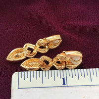 Wow Swarovski Crystal Marquis Earrings rhinestone swan Designer clip on gold tone dangle sparkly Vintage designer Couture Earrings SAL 1980s